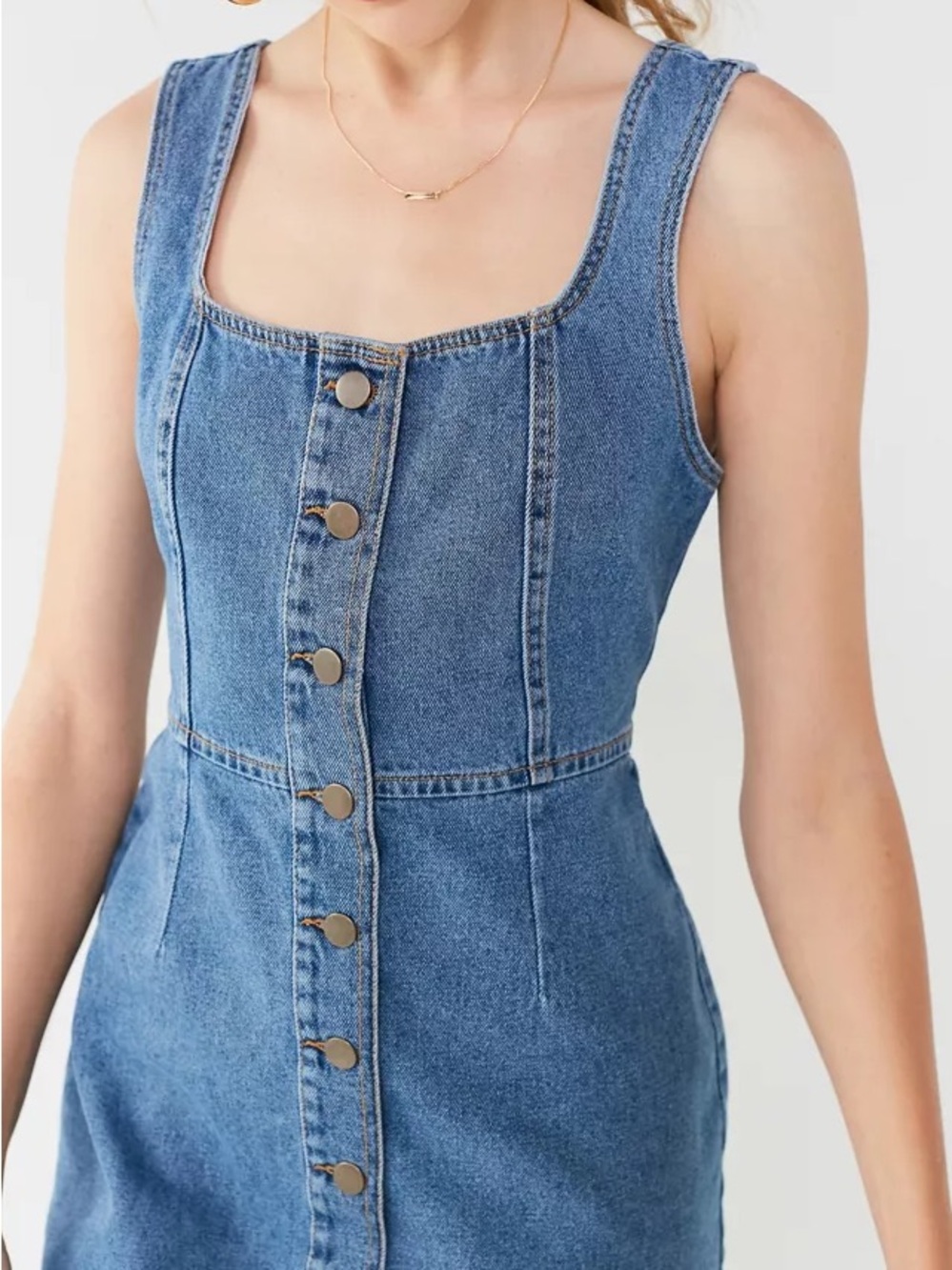 Urban Outfitters Button-Down Denim Mini Dress